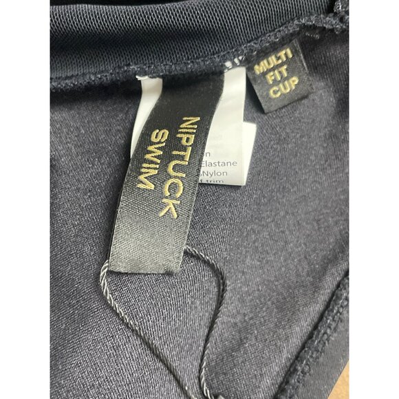 Niptuck Swim Women's Navy & White One-Piece Swimsuit Striped Size 16 - New - Picture 7 of 10